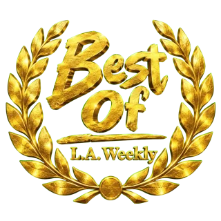 Best of L.A. Weekly award badge surrounded by a gold laurel wreath